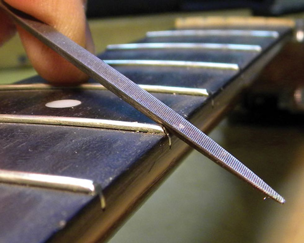 Guitar Shop 101 How to File Sharp Fret Ends Premier Guitar The best guitar and bass reviews