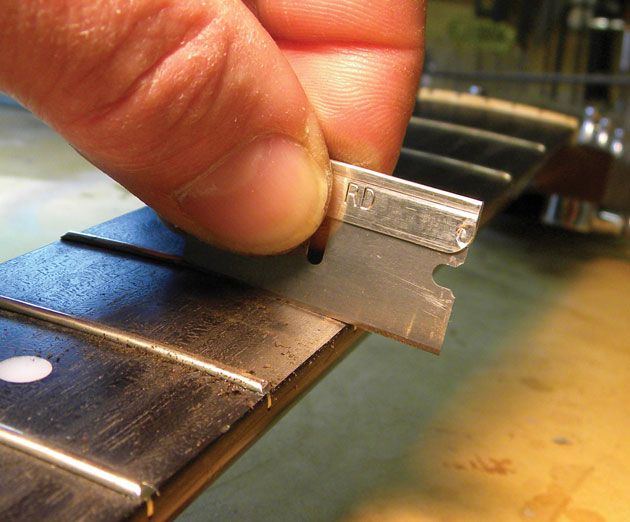 how to file guitar frets