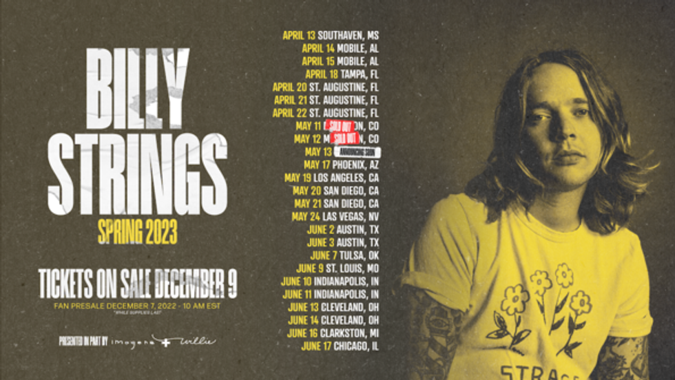 Billy Strings Announces 2023 Spring Tour Premier Guitar